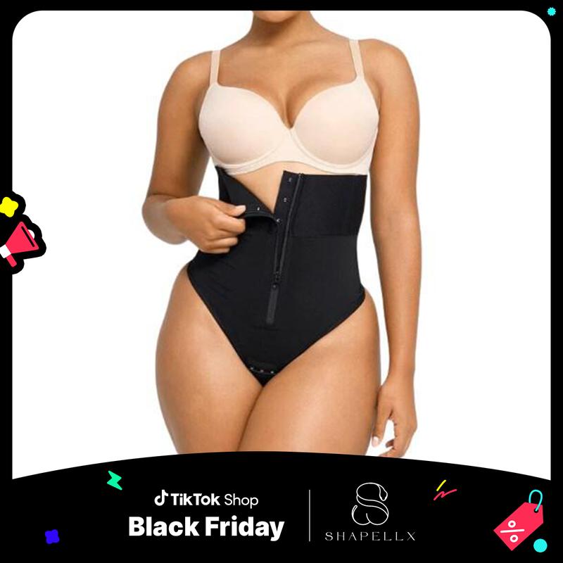 Shapellx AirSlim Boned Sculpt High Waist Thong Comfort Bodysuits Womenswear