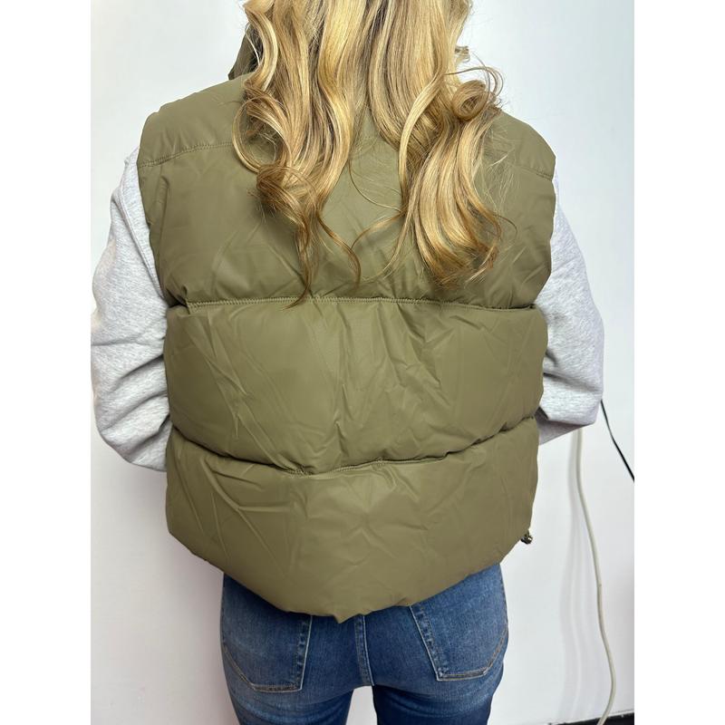 Winter Whispers Matte Puffer Vest Coat