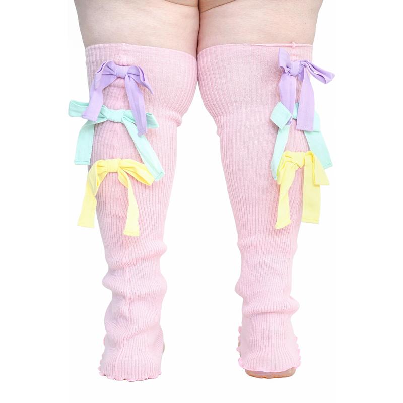 Sugar Ribbon Leg Warmers - Pink