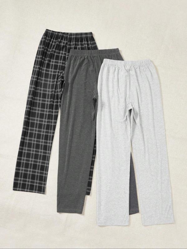 Women's Letter & Plaid Print Drawstring Waist Sleep Pants, Casual Comfy Pajama Bottoms for All Seasons, Summer Wear 2024, Loungewear for Women, Pajama Set for Lady, Homewear, Girl in Pajama Pants