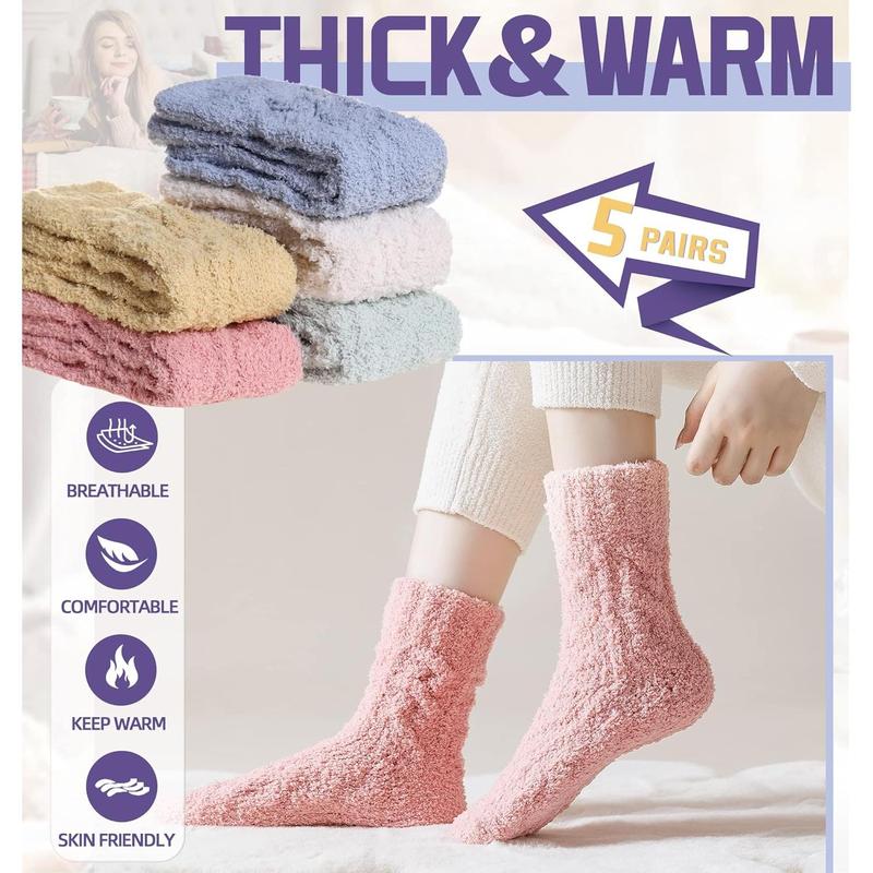 Fuzzy Socks For Women Slipper Warm Fluffy Soft Winter Cozy Plush Cabin Sleep Christmas Home Socks