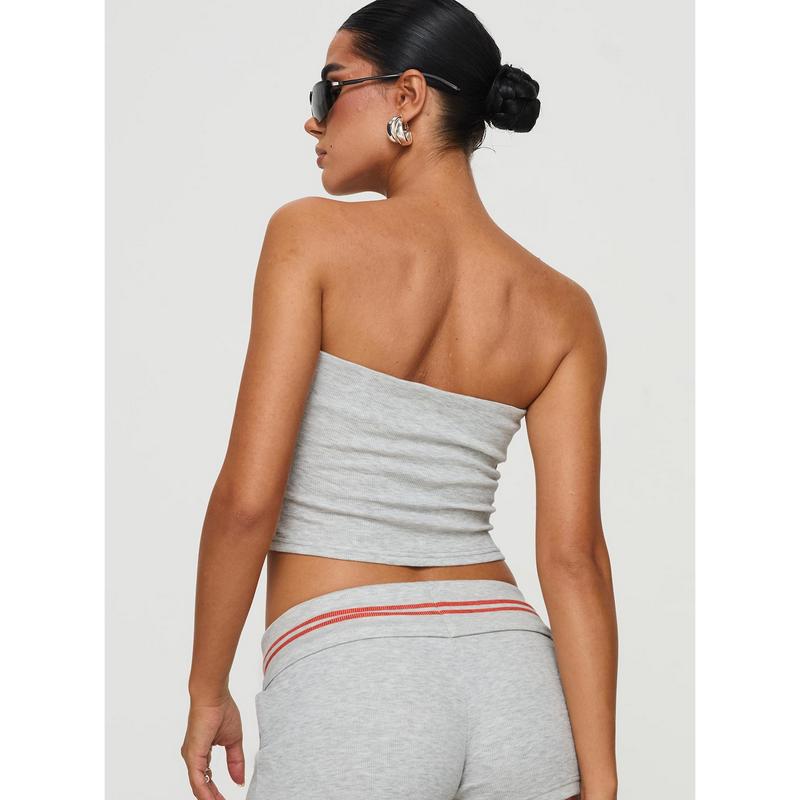 In Miami Strapless Top Grey