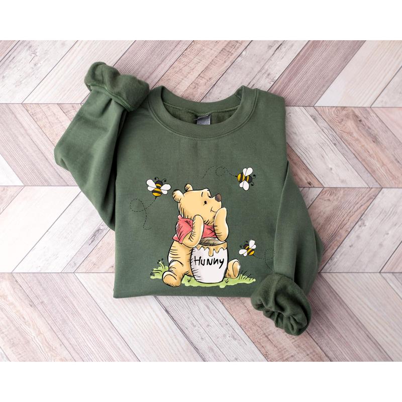 Vintage Pooh Sweatshirt, Wiinnie The Pooh and Friends Sweatshirt, Family Matching Sweater, Bear and Honey Shirt 867j