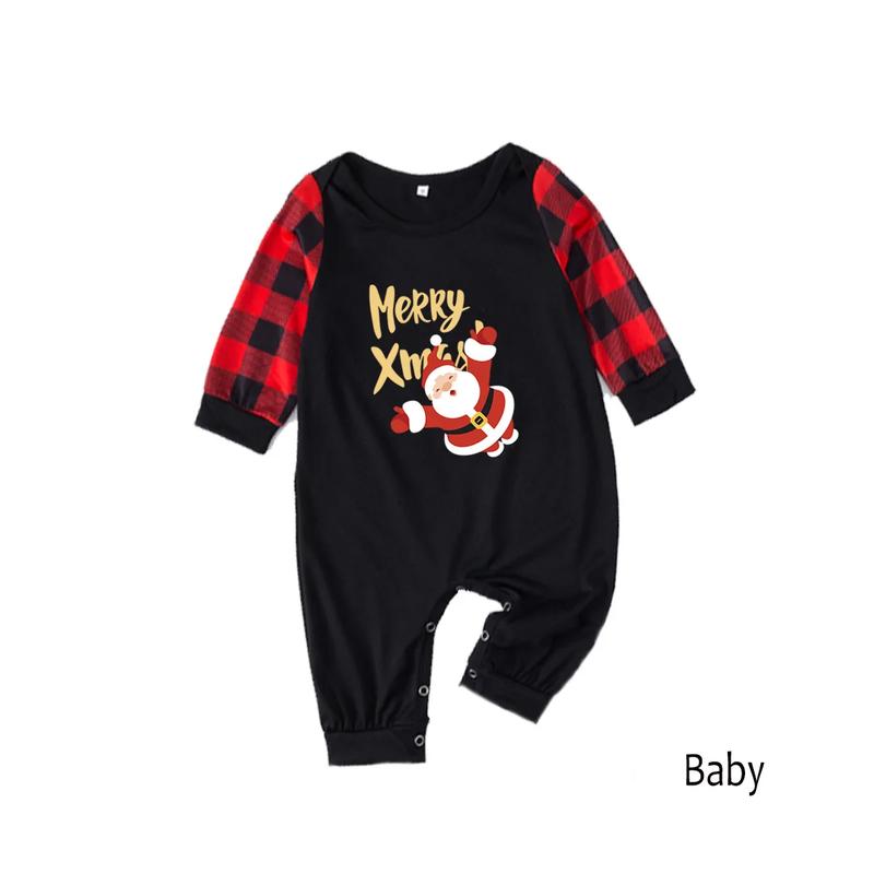 2024 Christmas Matching Pajamas Set Merry Xmas Print Plaid Boys Girls Clothing Sets Soft Loose Sleepwear Family Look Clothes Pjs COZOK Comfort Fabric Womenswear Breathable holiday shirt