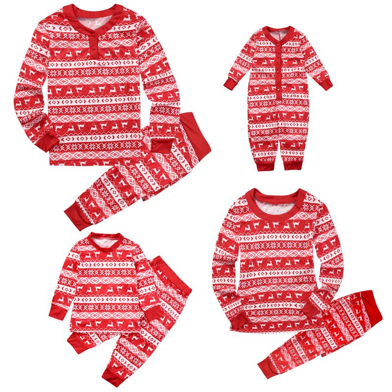 2024 Xmas Matching Family 2 S Pajamas Set, Cute Patterns Family Collection Sleepwear, Christmas Sleepwear Nightwear Long Pajamas Mom Dad Kids Baby Women Pants