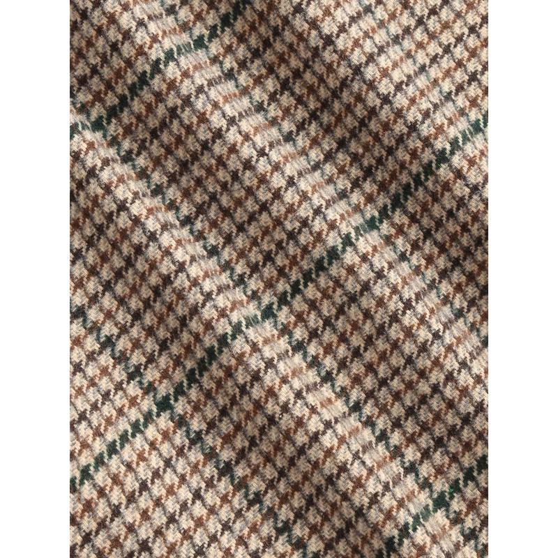 Cider [size 2-10] Tweed Mid Waist Check Mini Skirt