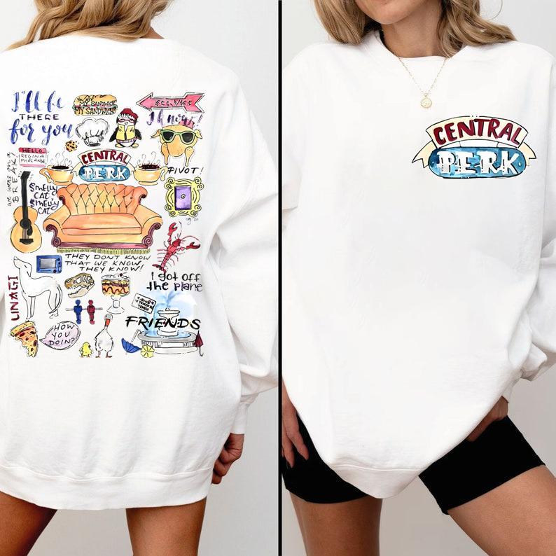 Central Perk Sweatshirt - Hoodie - Tshirt, TV Show Friends Sweater, Friends Series Sweatshirt, Friends Inspired Holiday Sweatshirt, Full Colors