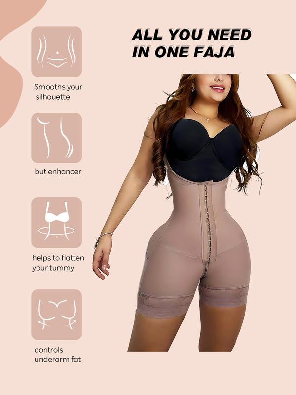 SHAPEASY Open Bust Shapewear for Women Fajas Colombianas Full Body BBL Corset Bodysuit Garment