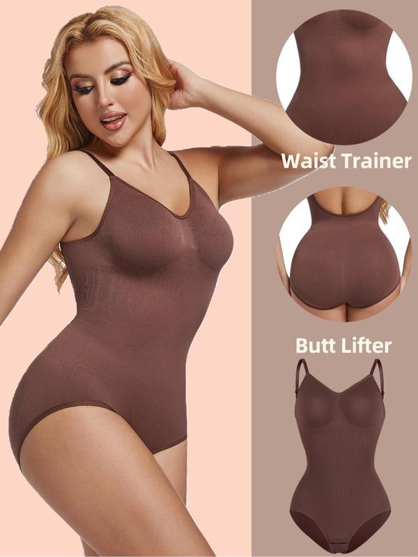 Women's Backless Shapewear Bodysuit, High Stretch Seamless Tummy Control Shaper, Tummy Tuck Corset Bodysuit for Daily Wear, Ladies Shapewear for All Seasons, Bodysuits for Women, Tummy Control Bodysuit