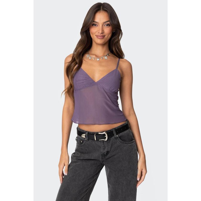 Serafina Sheer Mesh Tank Top