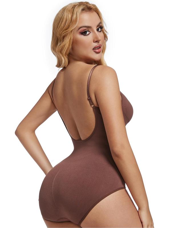 Women's Backless Shapewear Bodysuit, High Stretch Seamless Tummy Control Shaper, Tummy Tuck Corset Bodysuit for Daily Wear, Ladies Shapewear for All Seasons, Bodysuits for Women, Tummy Control Bodysuit