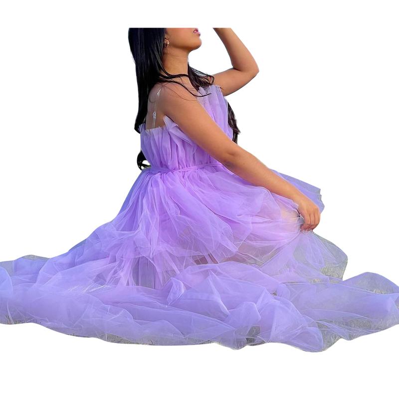 Women High Low Tulle Dress,Off Shoulder Strapless Asymmetrical Cocktail Party Tutu Dress Prom Gown