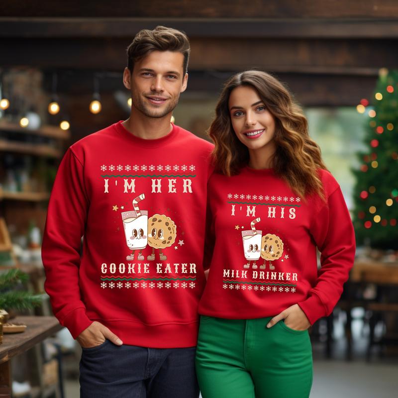 Matching Christmas Couple Sweaters Funny, Holiday Couples Sweatshirt, Funny Christmas Shirts for Couples, Matching Christmas Party Shirt