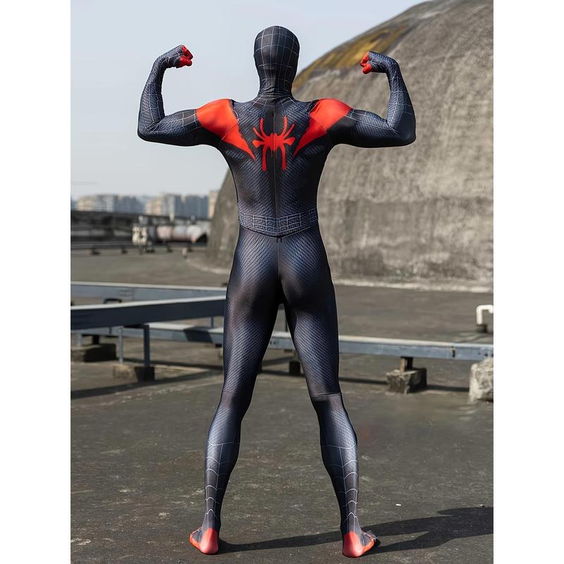 Halloween Party Costume, Christmas Party Cartoon Spider Jumpsuit, Stretchable Jumpsuit, Fashion Spider Web Design