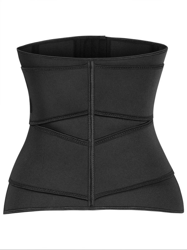  Letter Print Adjustable Hook & Eye Waist Trainer, Double Velcro Tummy Control Shaper, Women's Shapewear Belt for Daily Wear