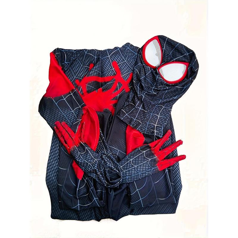 Halloween Party Costume, Christmas Party Cartoon Spider Jumpsuit, Stretchable Jumpsuit, Fashion Spider Web Design