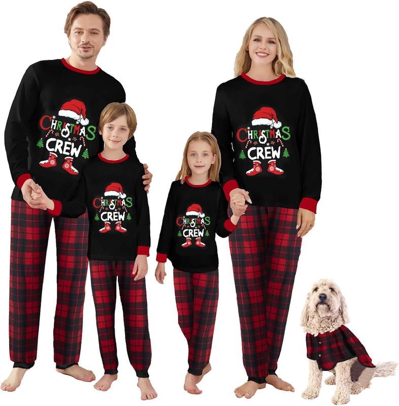 Calsunbaby Christmas Family Pajamas Matching Holiday Pajama Xmas Sleepwear Christmas Loungewear Set Jammies for Couples Kids Baby