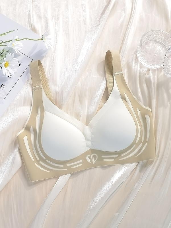 4Pcs Plus Size Luxury Gravity-Defying Bra: Comfortable, Breathable, and Skin-Friendly Underwire-Free Support for Everyday Wear Fabric Womenswear