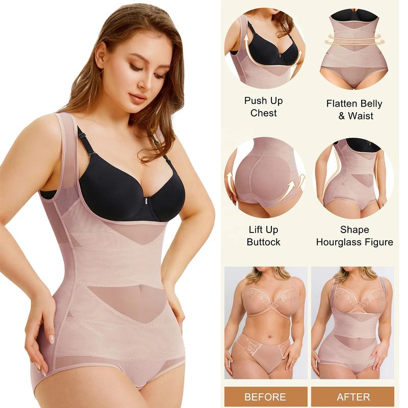 Brabic Women U Shape Mesh Breathable Shapewear