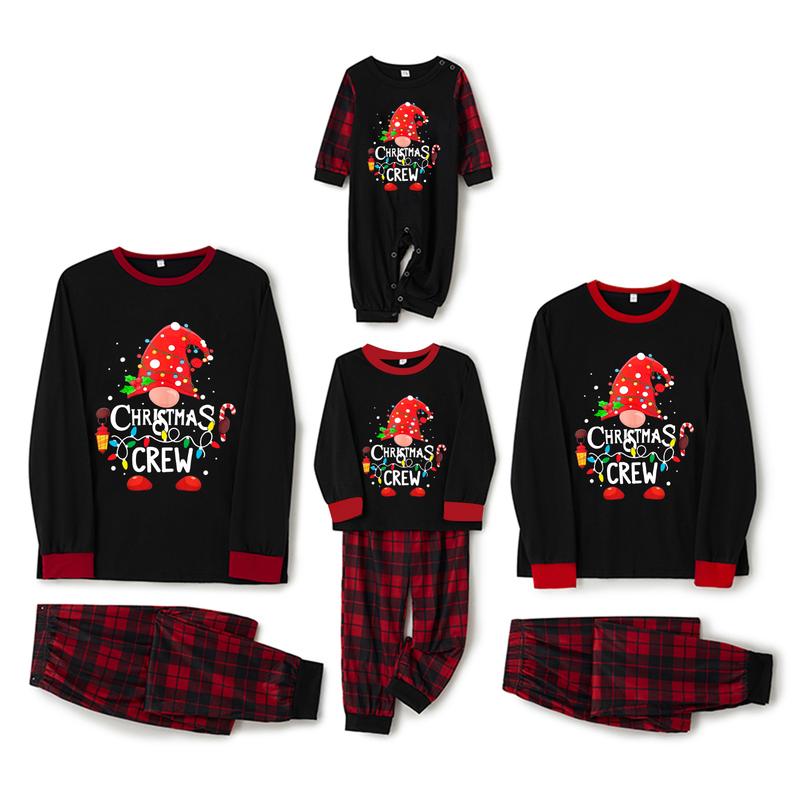 Matching Christmas Pajamas For Family, Long Sleeve Letter Print Tops Pants Christmas Pajamas Suit