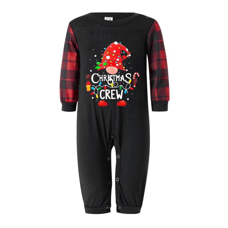 Matching Christmas Pajamas For Family, Long Sleeve Letter Print Tops Pants Christmas Pajamas Suit