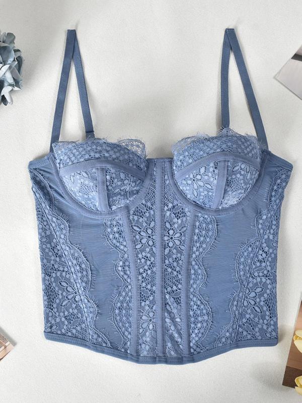 Women's Contrast Floral Lace Sheer Cami Top, Adjustable Strap Sexy Top for Party Holiday Vacation, Ladies Clothes for All Seasons