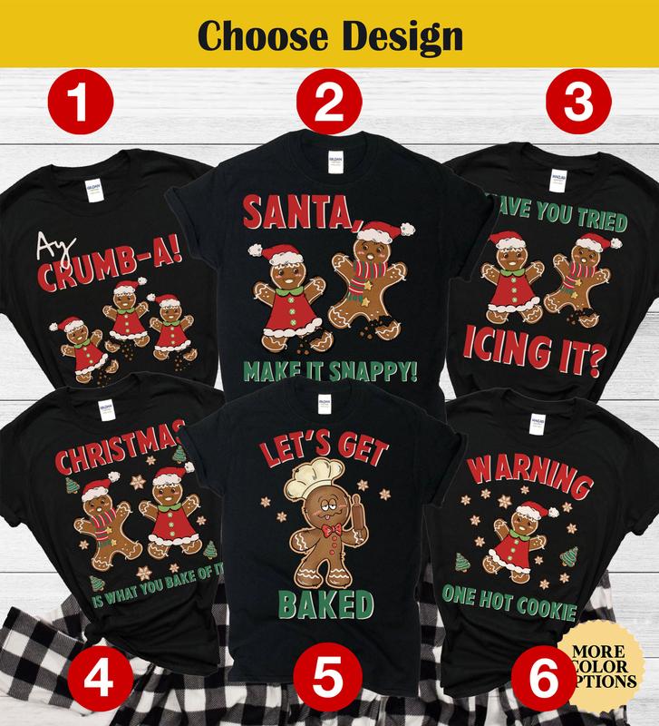 Matching Family Christmas Shirt, Gingerbread Christmas Shirts, Funny Christmas T-Shirts Family Christms Party Tee Funny Group Custom Tshirts N2