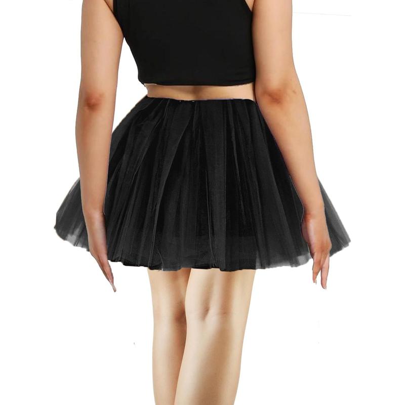 Women Teens Tutu Adult 4 Layered Tutu Skirt with Satin Lined Dance Non See-Through Tutu  Costumes