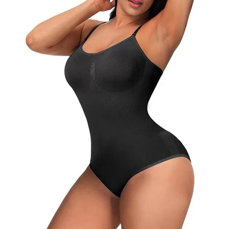 Bodysuit Lingerie Womens Seamless Slimming Control Body One-Pieces Shapewear Sling Camisole Jumpsuit Sexy Tight Corset Black Top