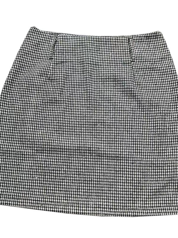 Women's Houndstooth Print A Line Skirt without Belt, Elegant Fashion Casual High Waist Skirt for Daily Outdoor Wear, Women Clothing for Fall & Winter