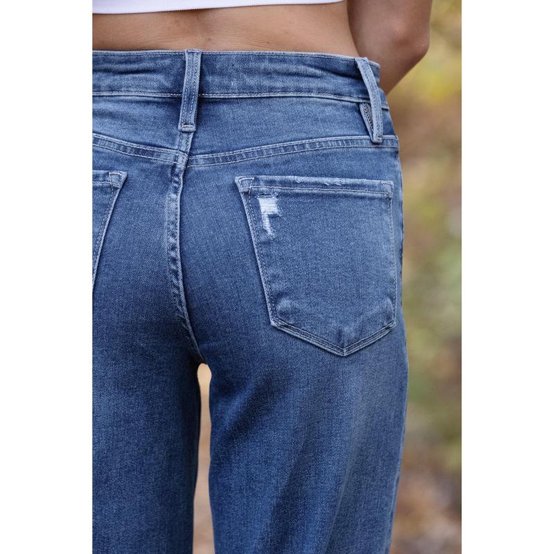 The Hannah from Lovervet: Super High-Rise Tummy Control Wide Leg Denim