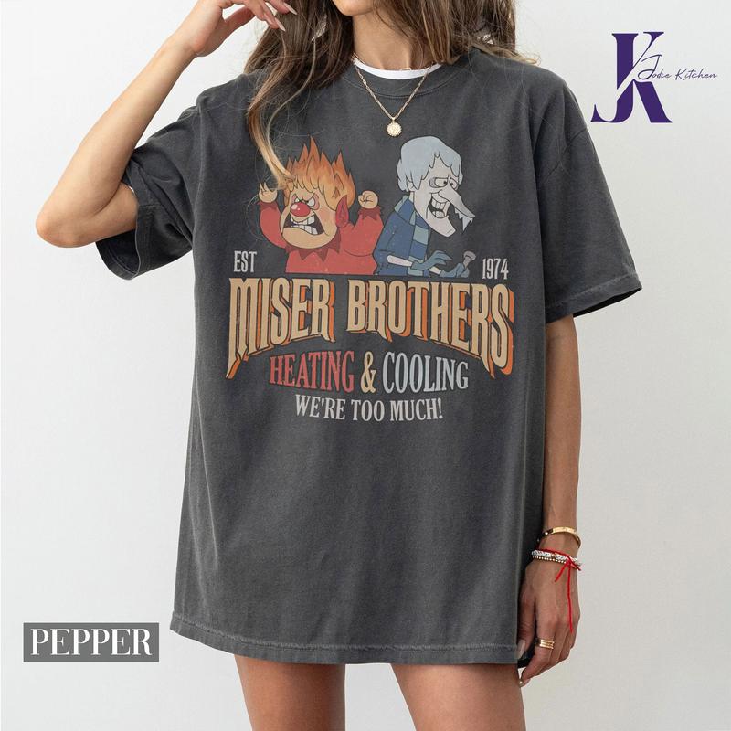 Heating and Cooling We Are Too Much Shirt, Miser Brothers Heating And Cooling Shirt, The Year Without A Santa Claus Shirt, Miser Brothers Sweater, Xmas Gift