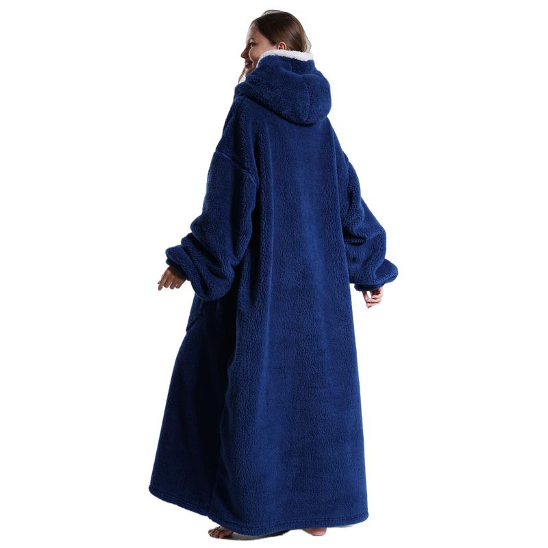 Christmas Day Gift Plus Size Wearable Hoodie Blanket for Women Men, Oversized Hoodie Blanket Cozy Warm Flannel Sweatshirt with Big Pocket, Loungewear Womenswear Hooded Blanket as Gifts for Mom Girlfriend,