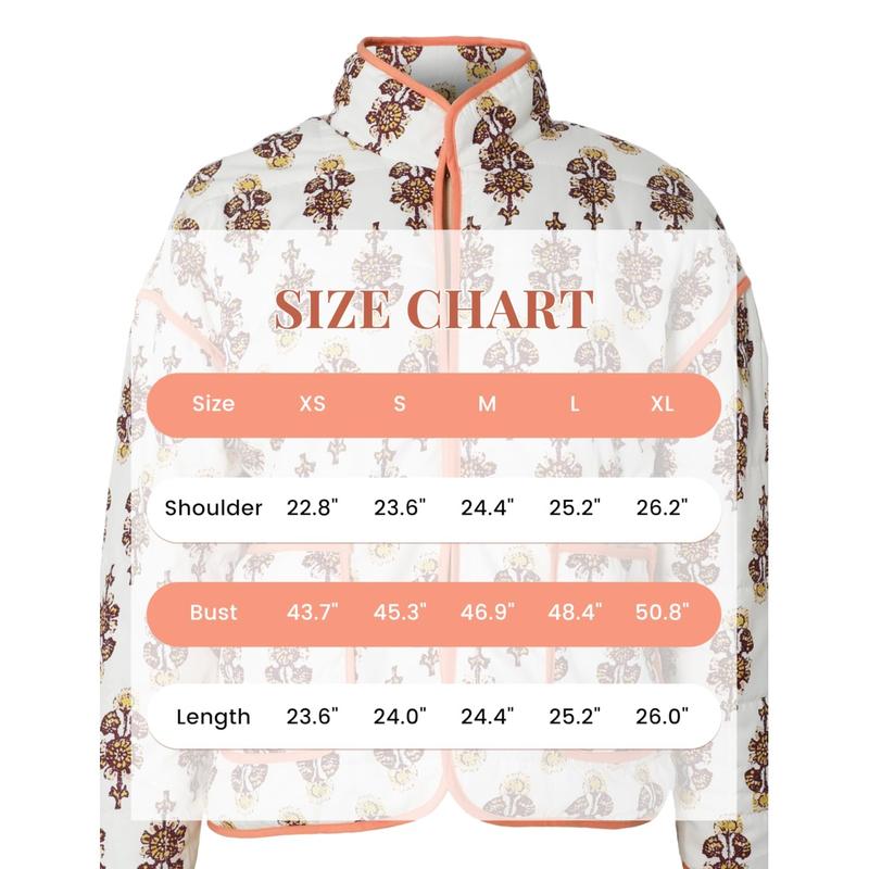 UANEO Women's Cropped Floral Quilted Jacket Cardigan Printed Lightweight Open Front Padded Puffer Coat