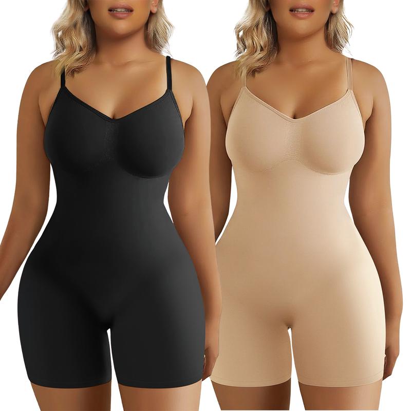 SHAPERX 2 Piece Seamless Tummy Control Shapewear Full Body Women's Bodysuit sexy bodysuit