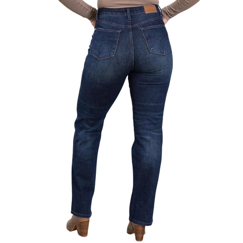 Judy blue straight-leg  Womens jeans with fly button Slim Fit Bootcut Denim