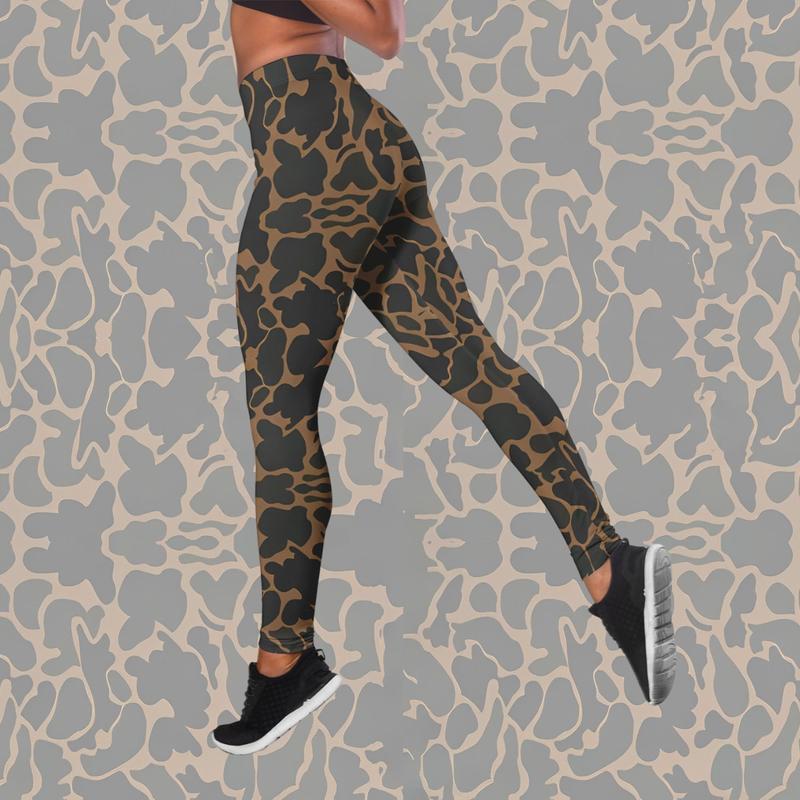 Old Row Outdoors Deer Badge Camo Legging Set Combo for Women – Cute 3D Hoodie with Matching Leggings for Stylish Outdoor