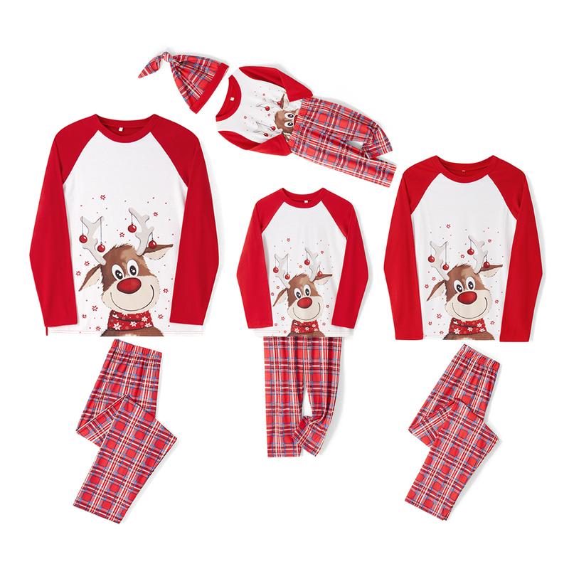 Calsunbaby Christmas Pyjamas Family Matching Pjs Set Holiday Pajamas Set Sleepwear Nightwear for Womens Mens Kids Baby