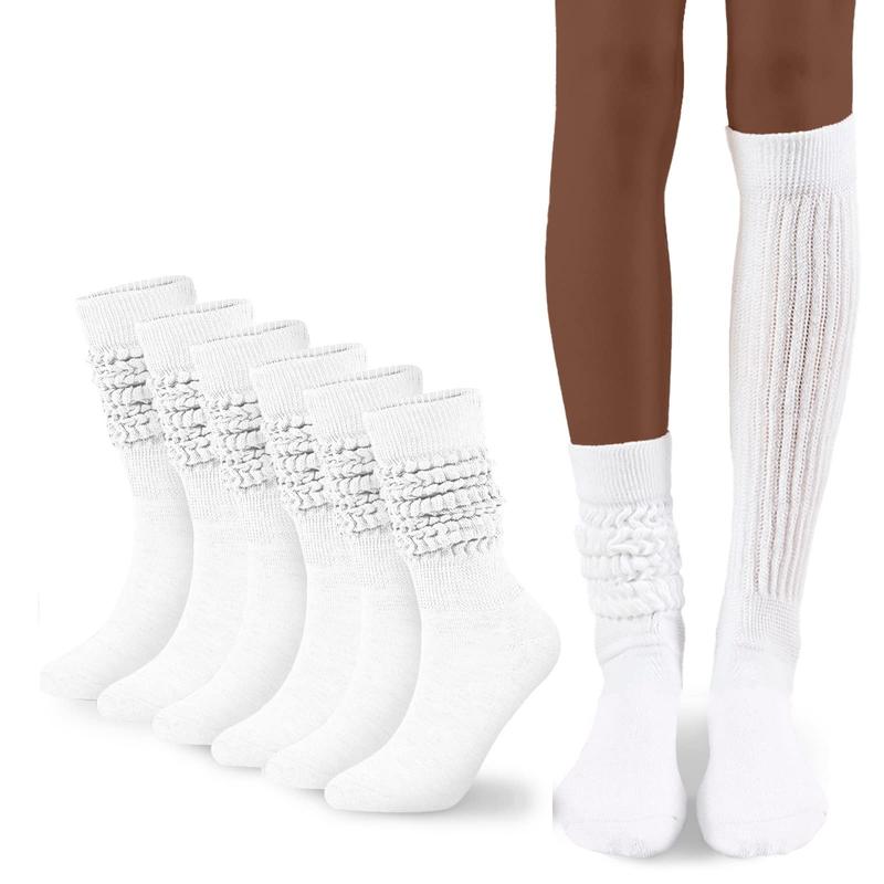 Womens Slouch Sock Scrunch Socks Soft Long Boot Socks for Women Stacked High Sock 2-3 PACK