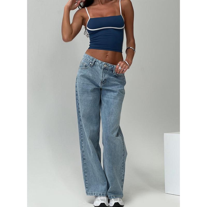 Serenitia Mid Rise Relaxed Jeans Light Wash