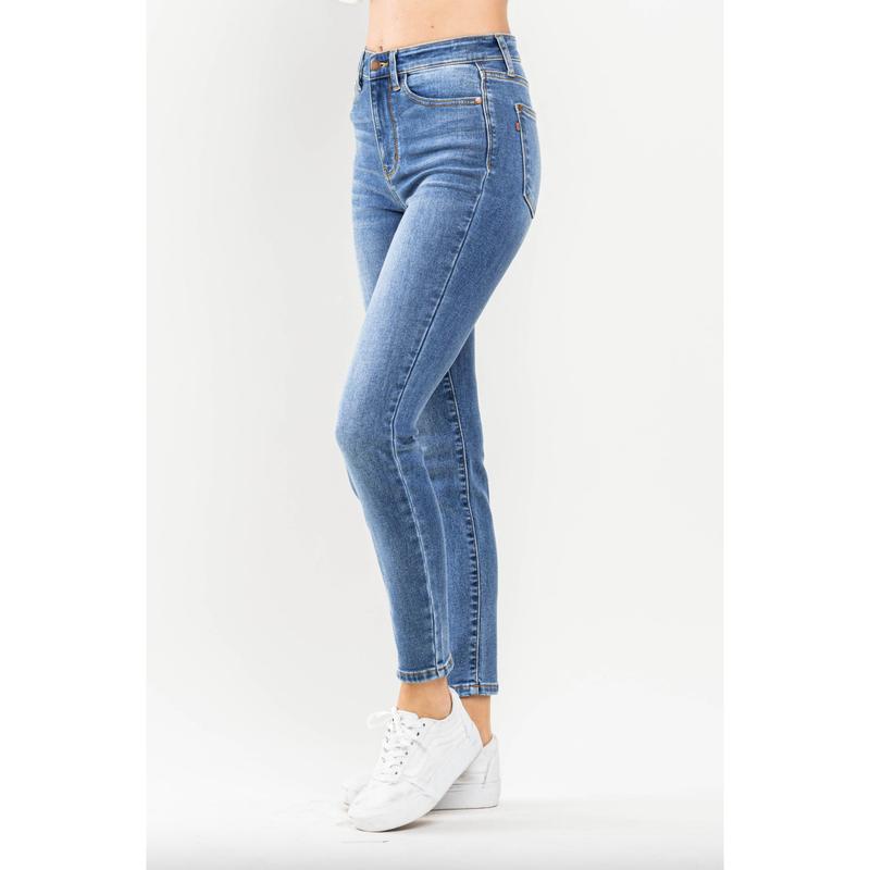 Judy Blue Thermal Skinny Jeans - Medium Wash