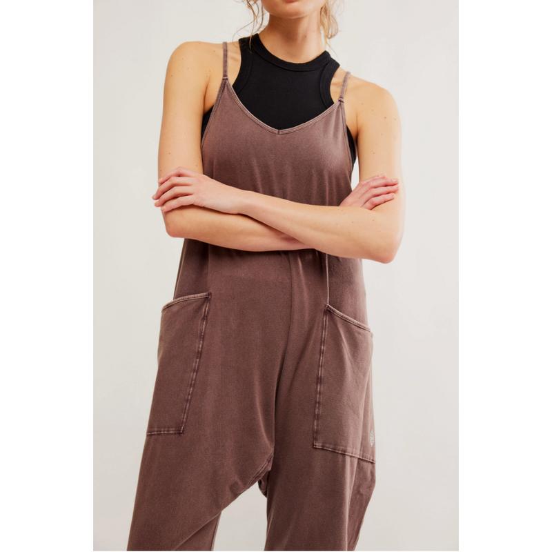 Free People: Hot Shot Onesie - Dark Espresso