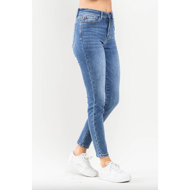 Judy Blue Thermal Skinny Jeans - Medium Wash