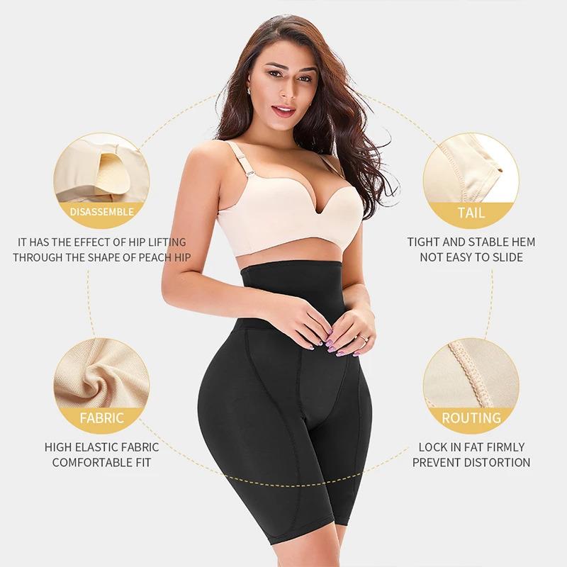 Plus Size Women Underwear Sponge Pads Hourglass Body Shaping Plump Buttocs Hip-lifting Boxer Booty Enhancer Panties Fae Butt