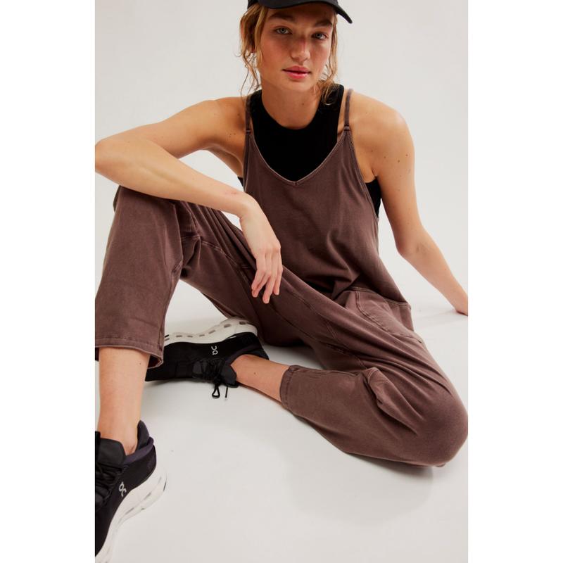 Free People: Hot Shot Onesie - Dark Espresso