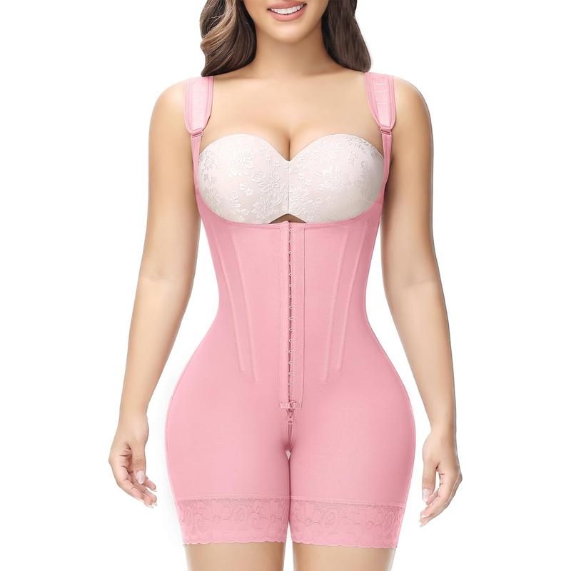 SHAPESHE Shapewear for Women Hourglass Bodysuits Corset Garment with Zipper Crotch