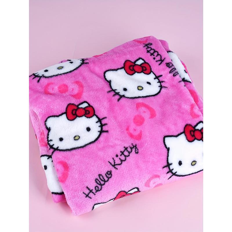 Genuine Sanrio Flannel Pajamas Cute Sanrio Hello Kitty Lady Casual Homewear Pants Warm White Plush Cartoon Animation Autumn Fashion Gift