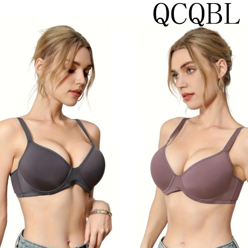 QCQBL 6-Pack Ultra-Soft Seamless Push-Up Bras - Comfortable Everyday Support, Elegant Style, Breathable Cups, Versatile Value Set For Women Of All Shapes And Sizes - Perfect For Daily Wear, Lounging, And Layering Under Favorite Tops