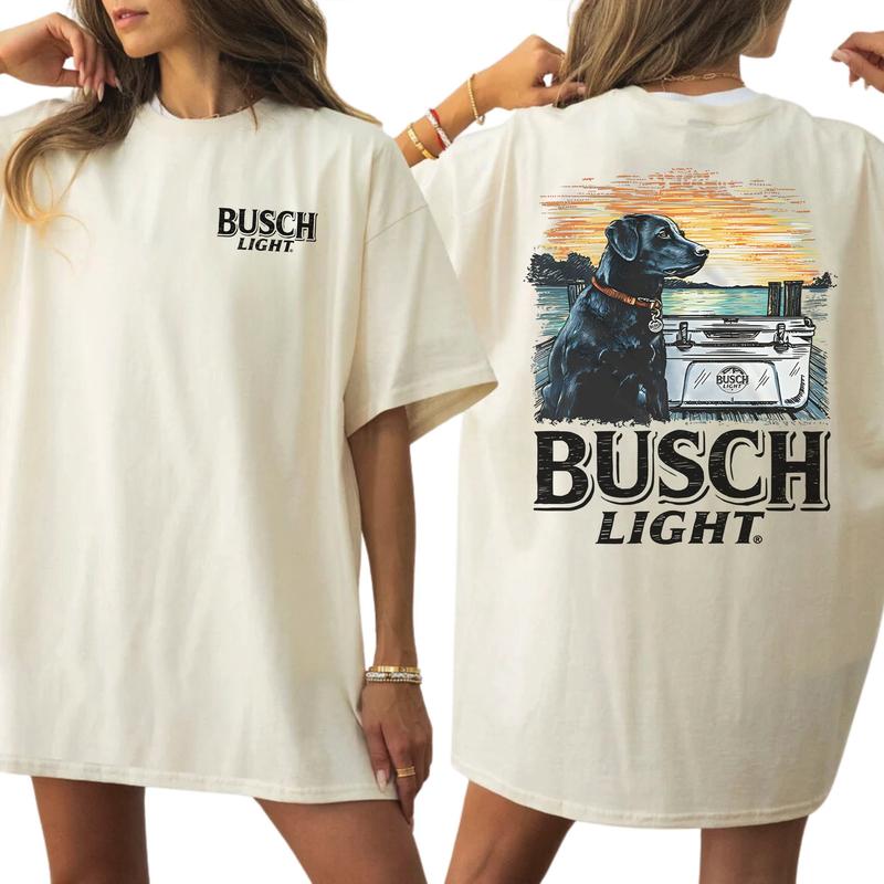 Limited Busch Light Men Best Friend 2-Sided Shirt, Men's Best Friend Dog T-shirt, Drinking Tshirt, Vintage Outdoors Tee, Beer Drink Tops, Womenswear