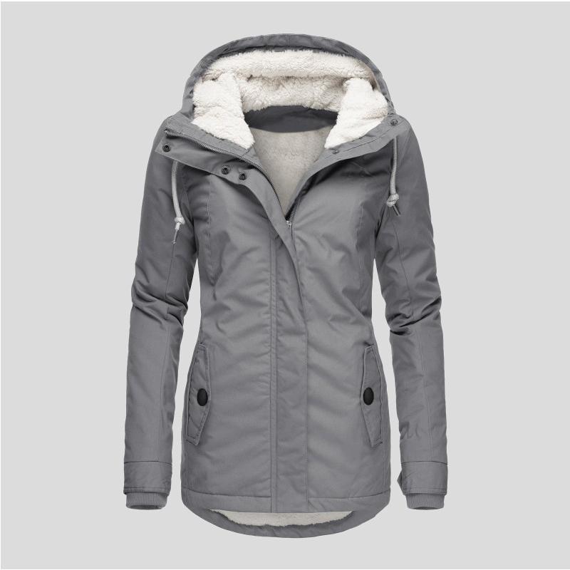 Winter Cotton Dress Women's School Overcome Fleece-lined Hooded Warm Jacket Mid-Length Women's Cotton-Padded Clothing Women Womenswear Coats